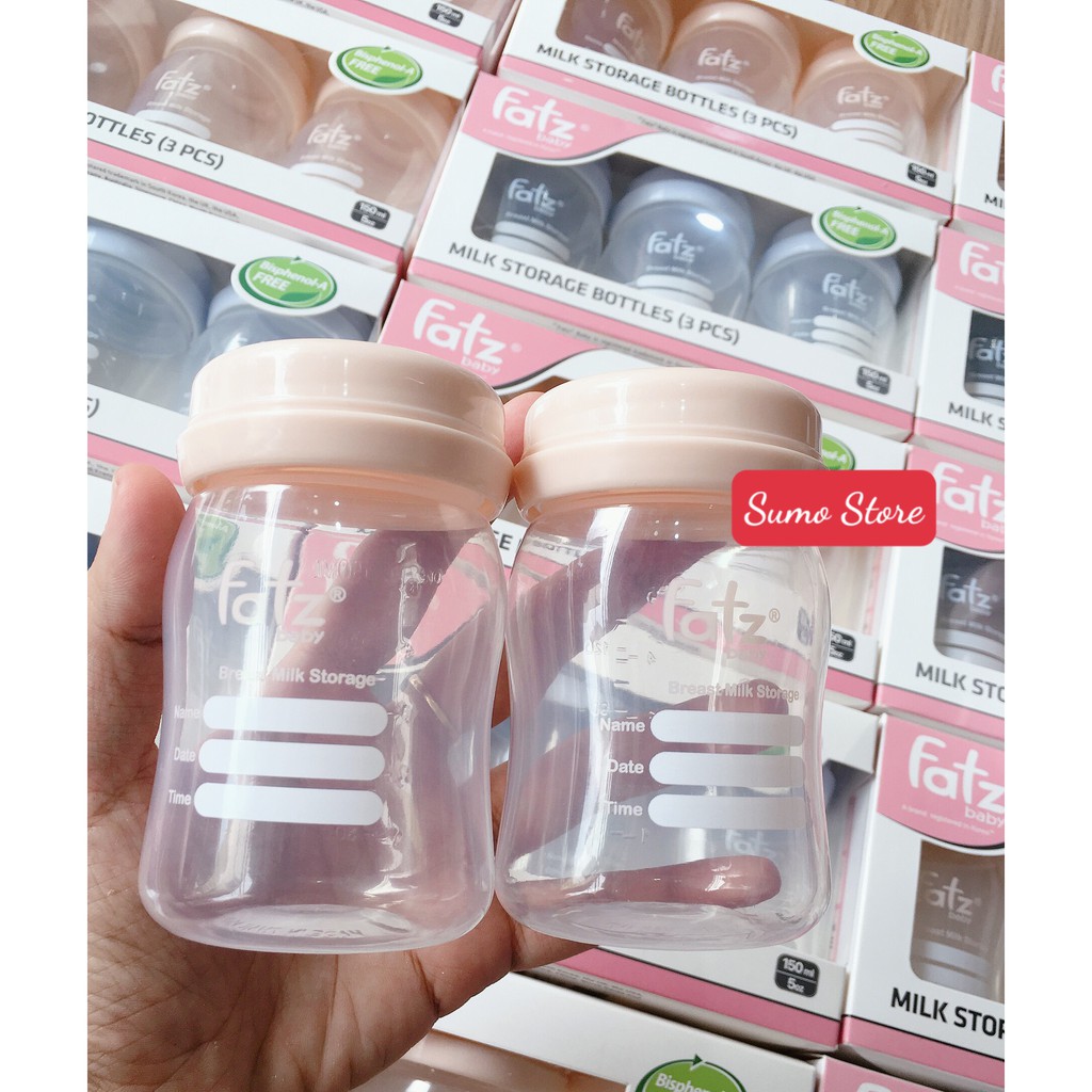 Bộ 3 bình trữ sữa mẹ 150ml FatzBaby / FB0120N