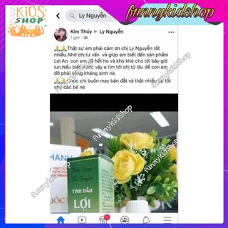 Tinh dầu bôi ho, sổ mũi, khò khè cho bé Lợi An- Tinh dầu trầu không Lợi An tăng sức đề kháng cho trẻ + quà tặng