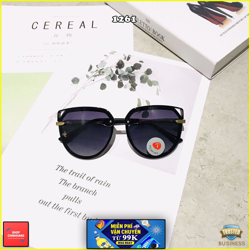 KÍNH MÁT NỮ TRÒNG POLARIZED GỌNG MẠ VÀNG SÀNH ĐIỆU SH1261