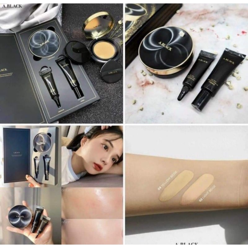 (Đủ bill) Set 3 món phấn nước cushion clio a.black