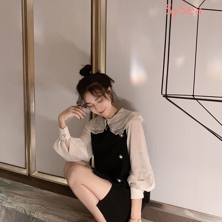 Đầm Voan Dài Tay Dáng Rộng Thời Trang Mùa Thu Pháp Dành Cho Nữ