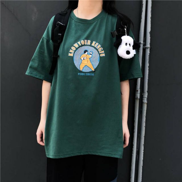 Áo thun tay lỡ Unisex Kungfu