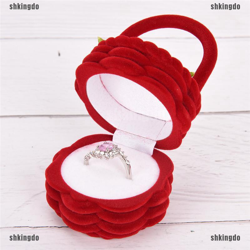 Hộp Nhung Đựng Trang Sức Hình Giỏ Hoa Chất Liệu Nhung