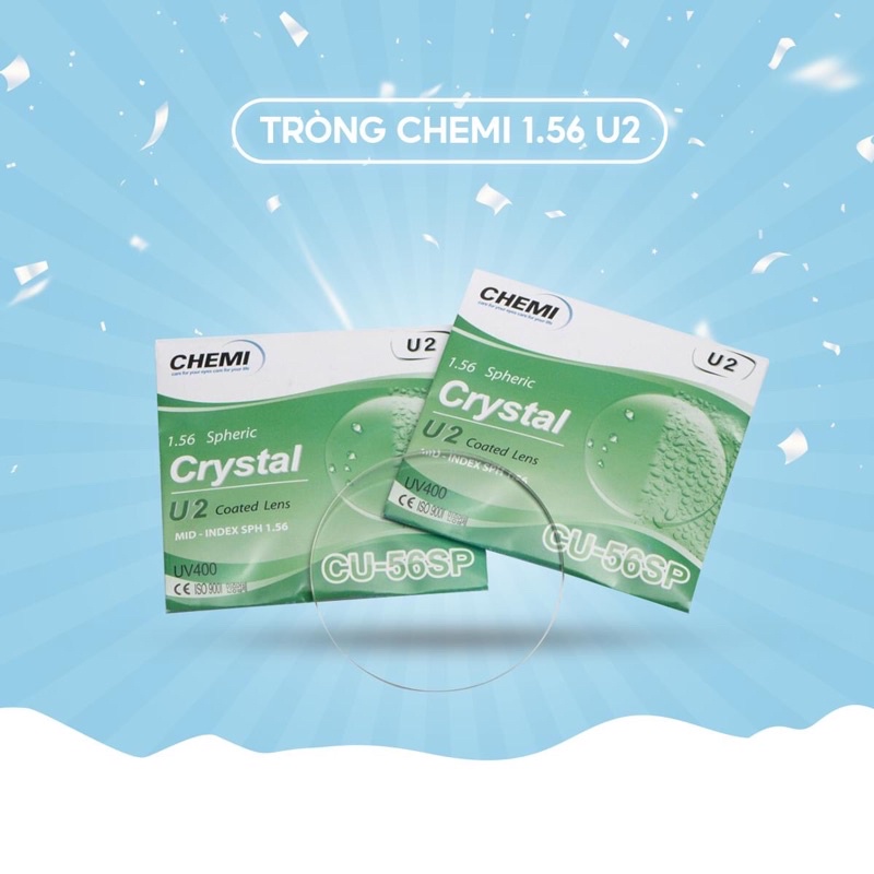 Tròng Kính Mắt CRYSTAL BY CHEMI U2 Hàn Quốc chiết suất 1.56 SP