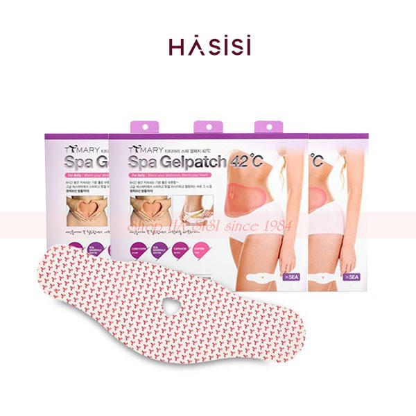 Sét 5 Miếng Dán Tan Mỡ Bụng TTMARY SPA GEL PATCH 42°C