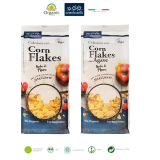 Ngũ cốc ăn sáng hữu cơ bắp Corn Flakes cán dẹp 300g Sottolestelle