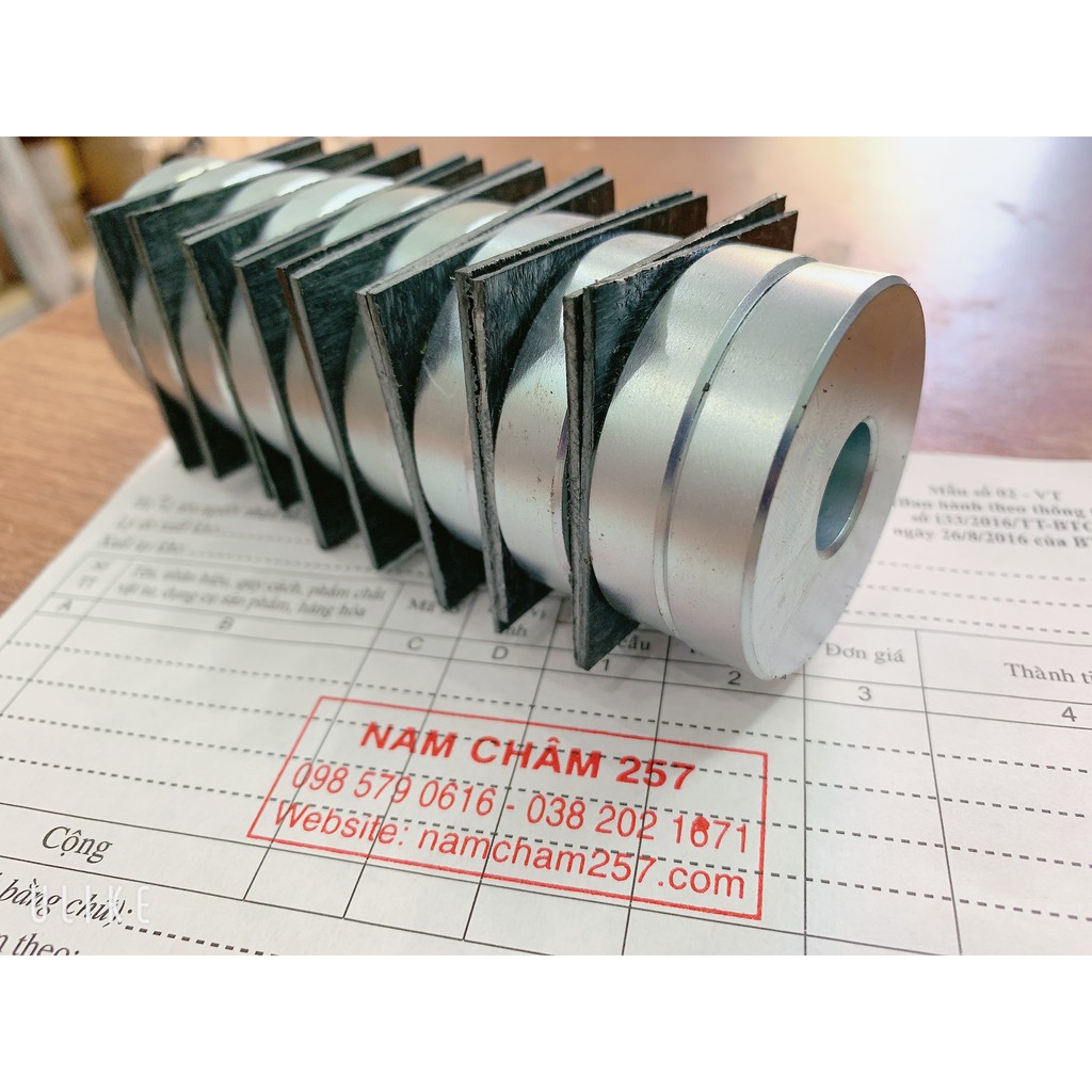 Nam châm siêu cường 47x10 lỗ 15mm, loại nam châm trắng đất hiếm lực hút siêu mạnh