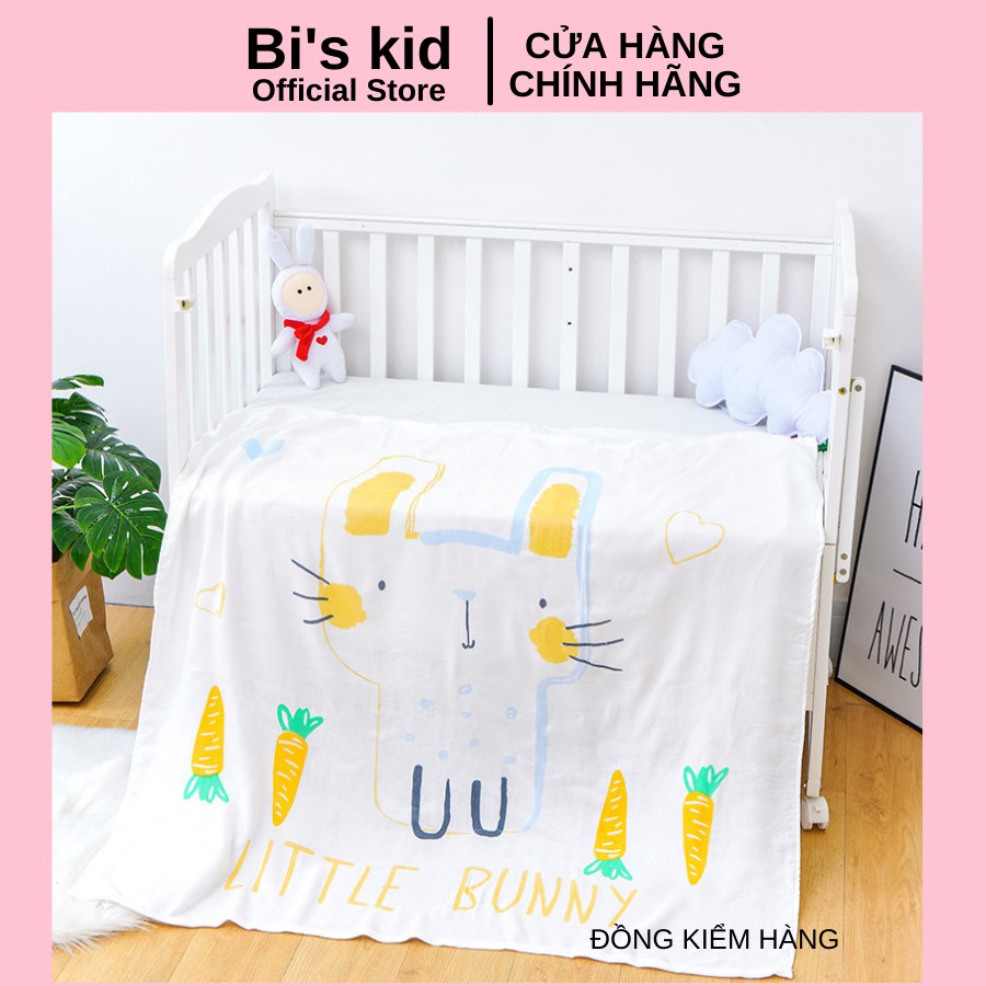 Chăn lụa cho béADENchăn cotton lụa sợi tre mềm nhiều công dụng KT 1m X 1m2