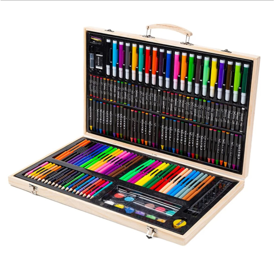 [MKB Gift][Qùa tặng không bán] Bộ bút màu đa nắng hộp gỗ