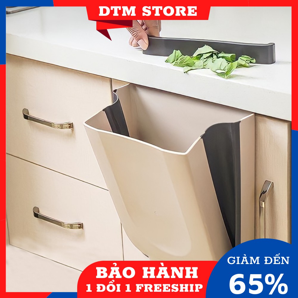 Thùng rác thông minh gấp gọn treo cánh tủ nhà bếp,thùng rác sau ghế ô tô 2 size tiện lợi - 2 SIZE Lựa Chọn - DTM Store