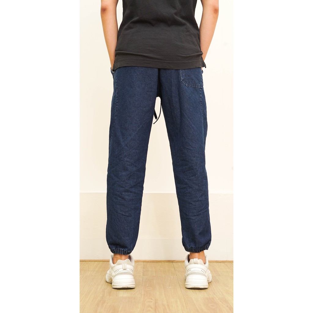 Quần Nam Jogger Jean Trơn Unisex Kiểu Dáng Hàn Quốc