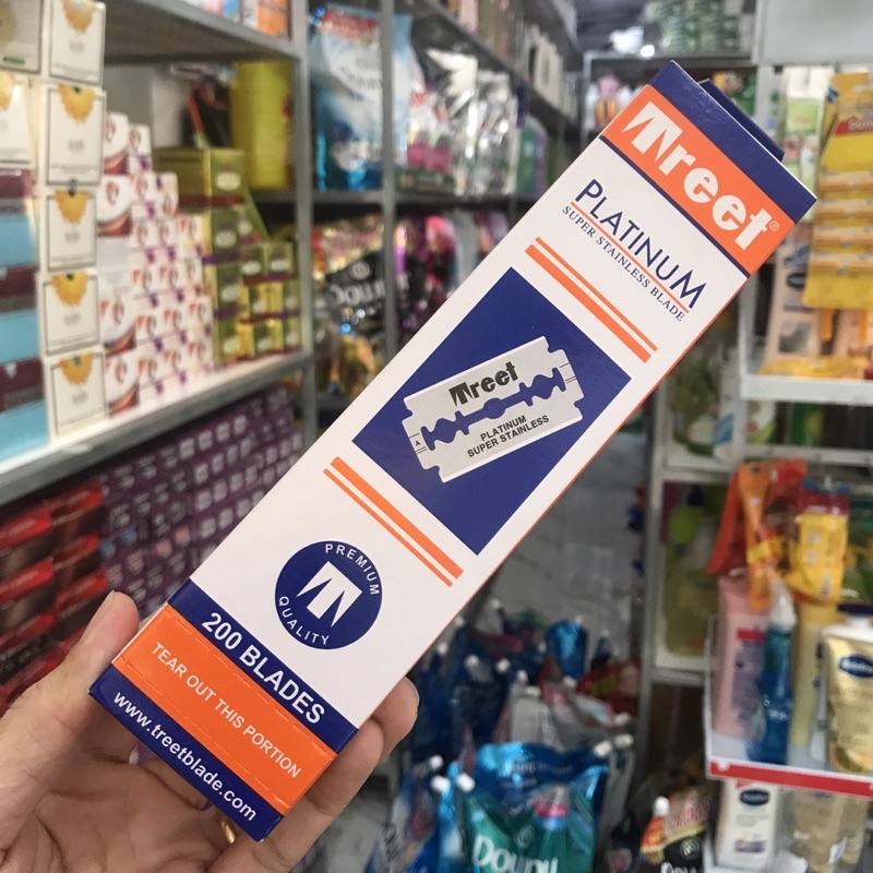 Lưỡi lam Treet hộp màu cam 200 lưỡi