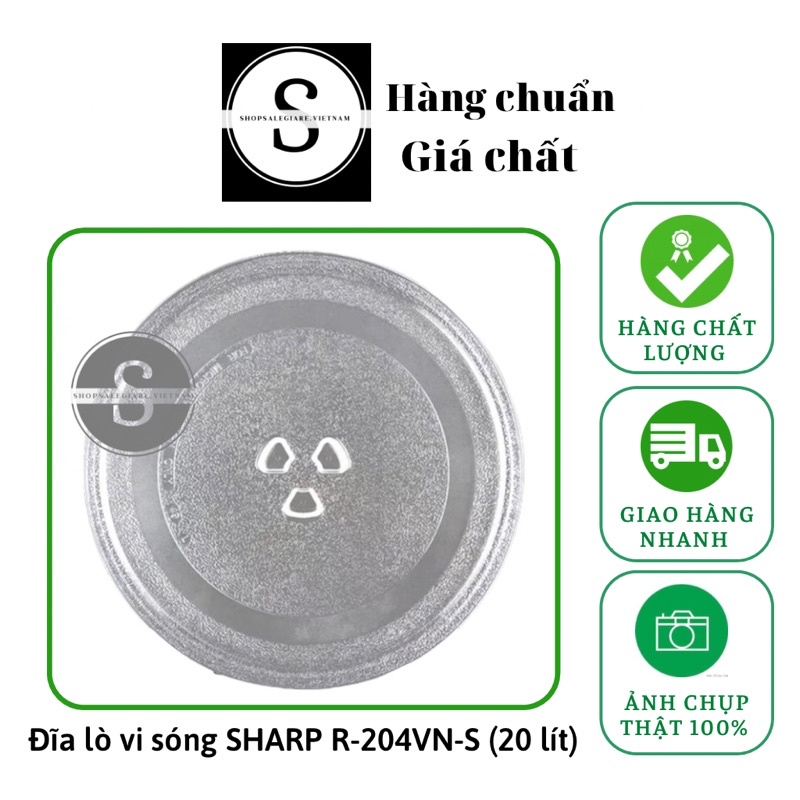 Đĩa thuỷ tinh lò vi sóng SHARP R-204VN-S 20 lít