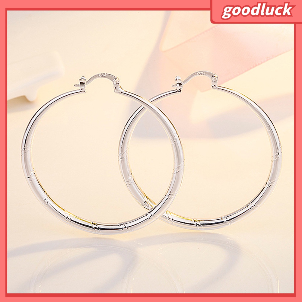 Khuyên Tai Nữ Hình Tròn Lớn Phong Cách Cổ Điển