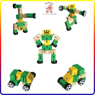 Bộ đồ chơi gỗ Winwintoys Luồn thun Robo