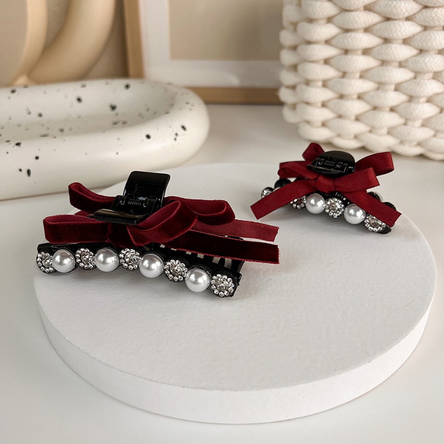 Kẹp tóc càng cua đính đá và ngọc trai thời trang cho nữ