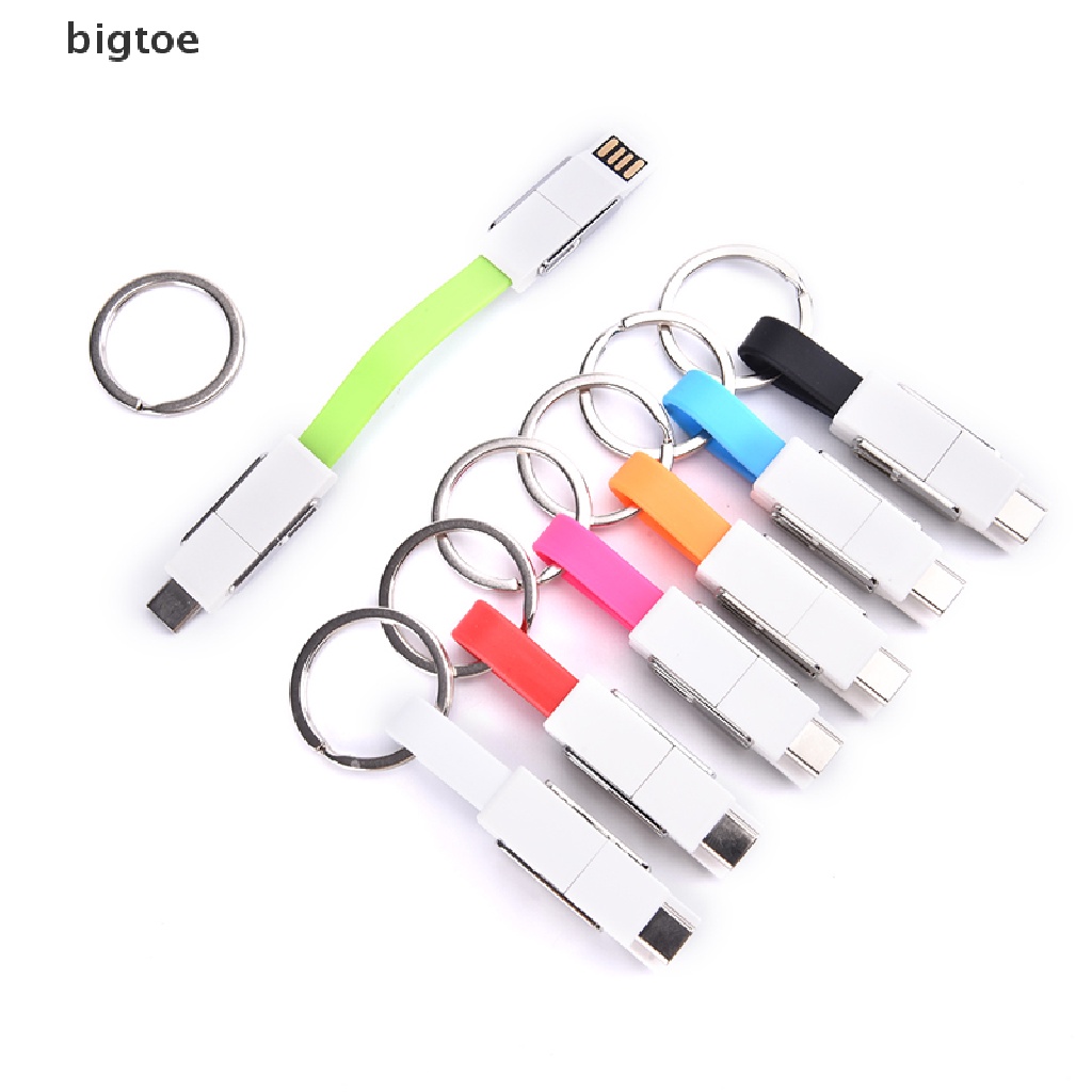 4 in 1 Magnetic Key Chain Micro USB Type-C Data Charge Cable Data Cord [new]