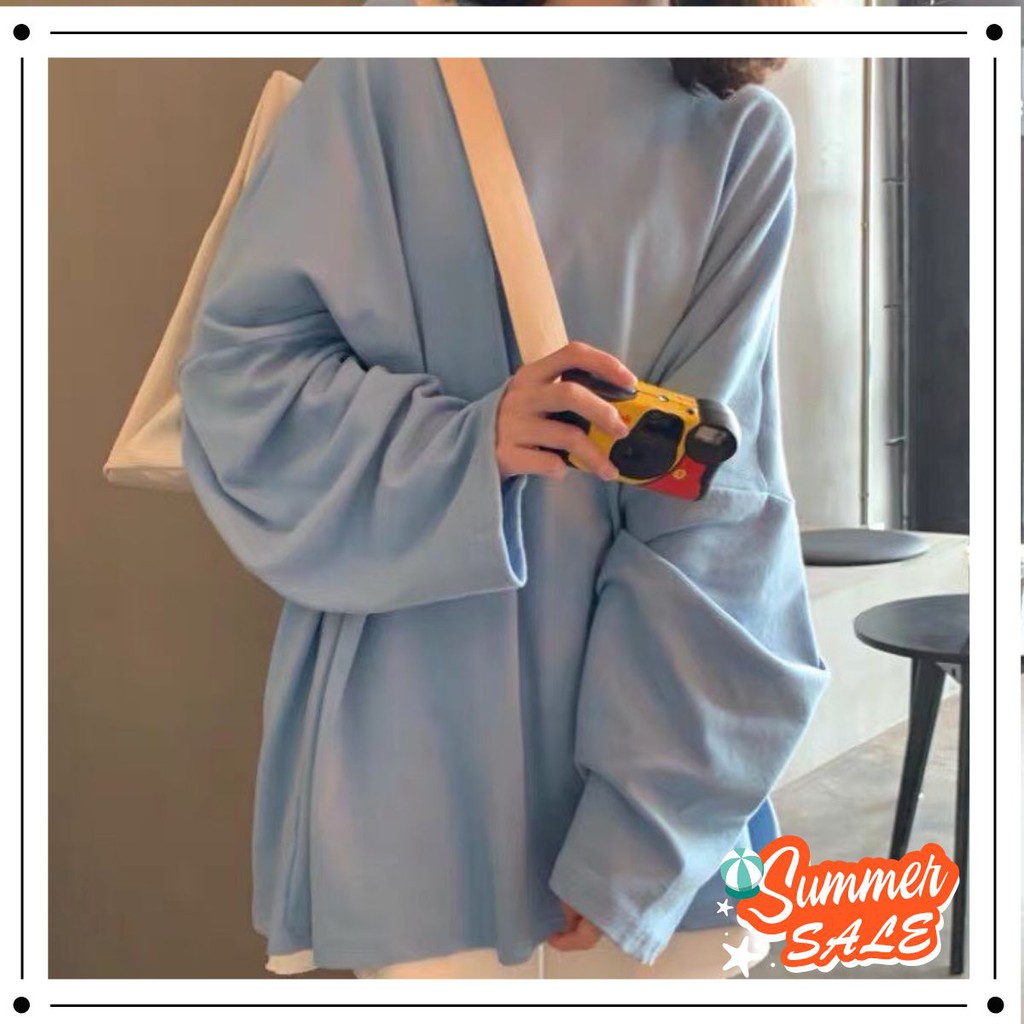 áo dài tay form rộng uniex basic tea sweater phong cách ulazang