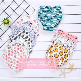 Combo 3 quần bỉm vải Goodmama 6 lớp siêu thấm hút chống tràn cho bé 4-15kg