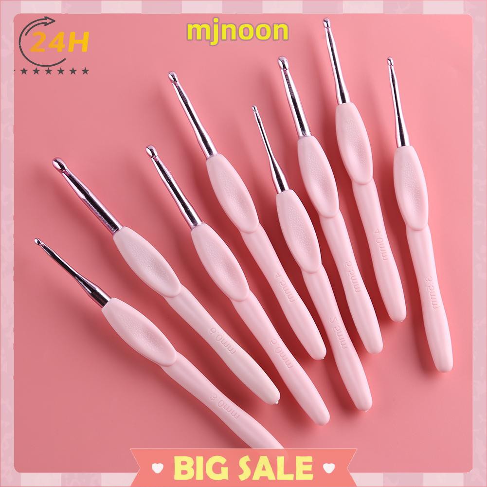 Set 8 kim đan len bằng nhôm tay cầm nhựa tiện dụng