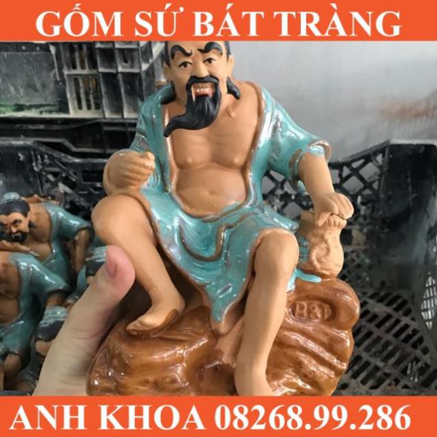 Ông câu cá size cao 20cm - Gốm sứ Bát Tràng Anh Khoa