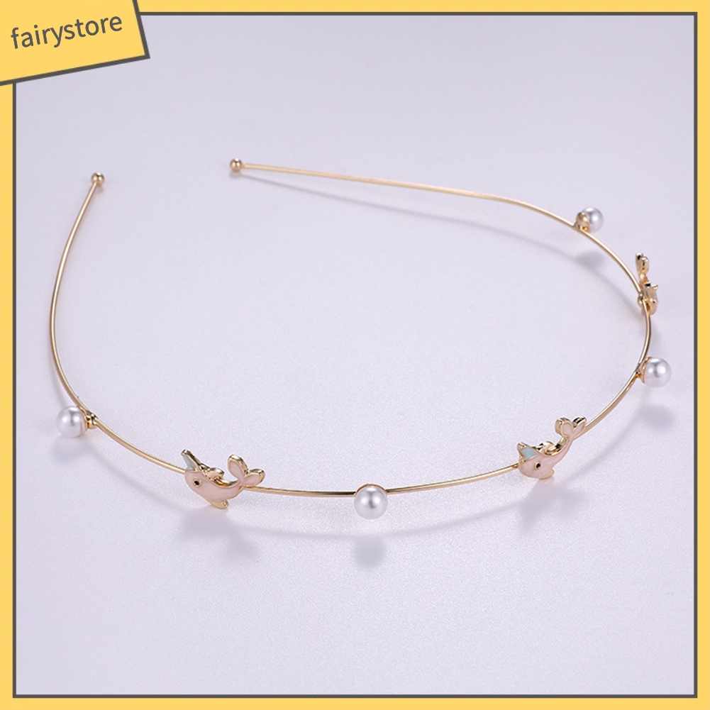 Băng Đô Cài Tóc Hình Sao Biển Phối Ngọc Trai Giả Dễ Thương Cho Nữ