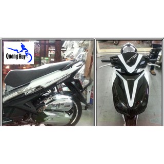 Tem trùm air blade đen trắng đời 2013-2014-2015, độ team trùm ab dán phủ dàn áo xe trắng đen rẻ đẹp
