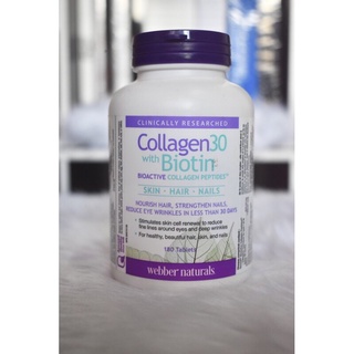 Viên uống đẹp da Webber Naturals Collagen30 with Biotin, 120 viên