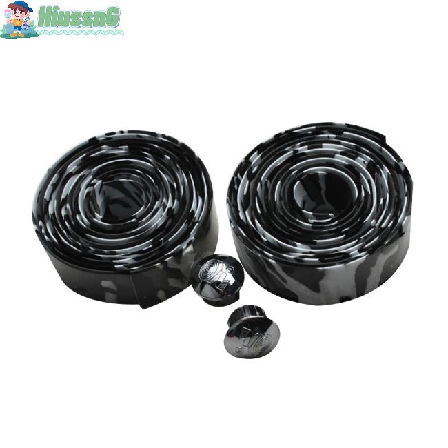 Dây Quấn Tay Lái Xe Đạp Bằng Xốp Mềm Chống Trượt Chống Mồ Hôi Kèm 2 Nút Cắm