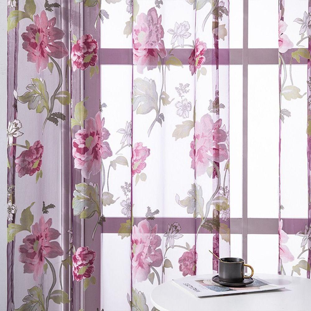 Rèm Cửa Sổ Thêu Hoa 100 * 200cm