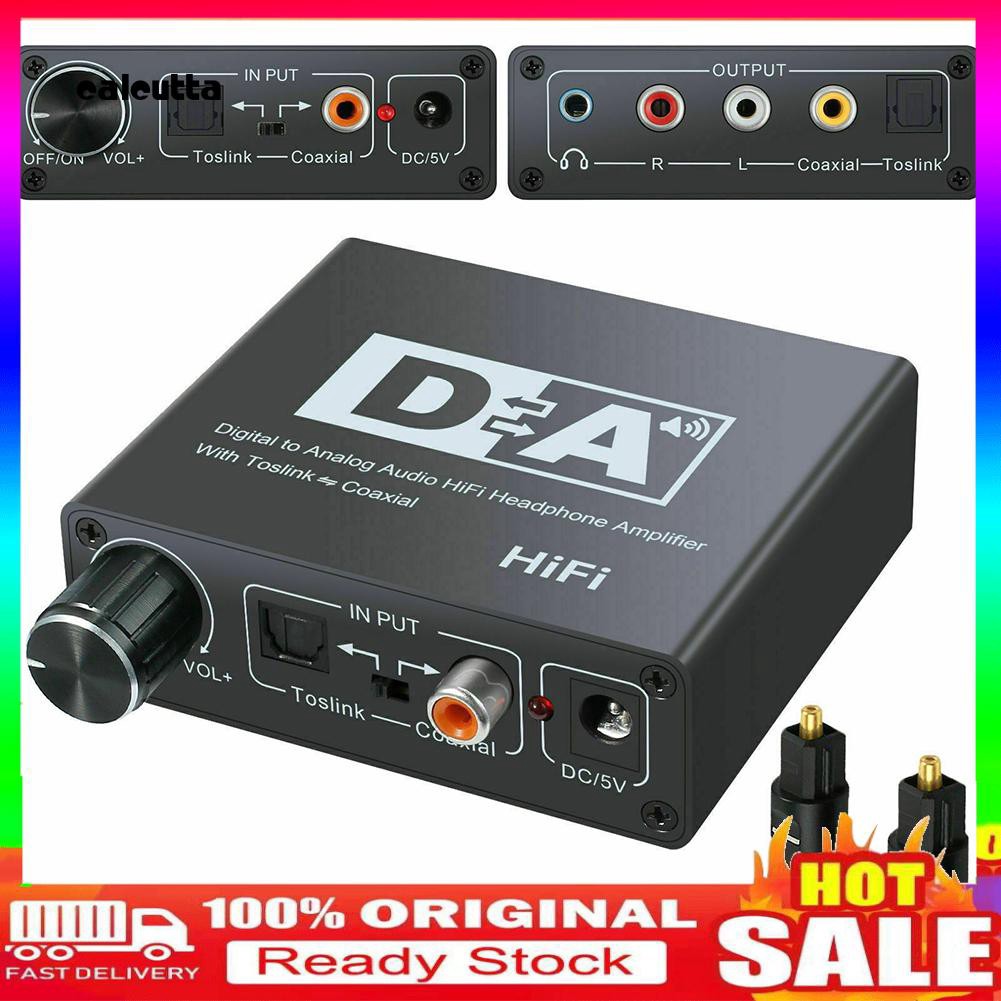 ✡YYS✡192KHz Digital Coaxial to Analog R/L RCA 3.5mm Jack HiFi Audio Converter Adapter