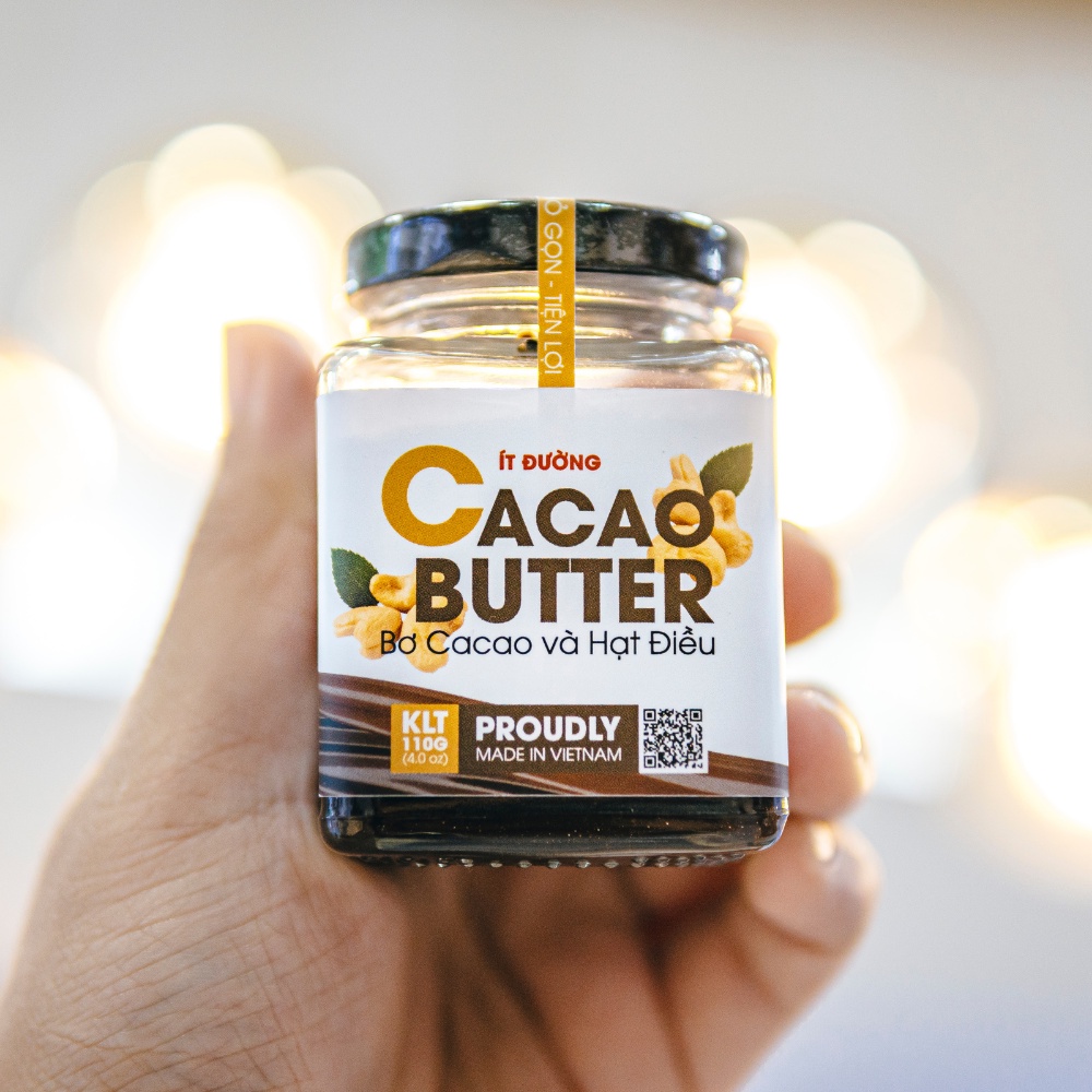 [THƠM NGON] Bơ Cacao Hạt Điều Healthy Nguyên Chất 100% nhỏ gọn, tiện lợi, ăn kèm các loại bánh hạt healthy, mix  kèm sữa