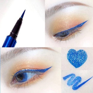 Bút kẻ mắt nước màu ánh ngọc trai lấp lánh chống nước nhanh khô màu sắc trắng xanh dương tím hồng