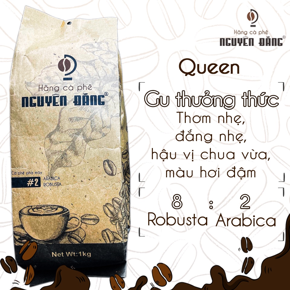 Cà phê rang xay Nguyên Đăng Queen 1kg