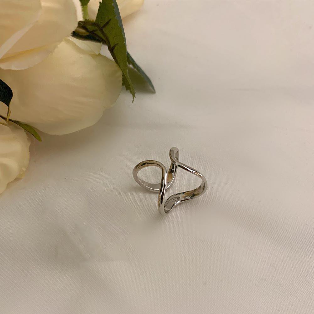 Nhẫn Mở Hai Vòng Kiểu Cách Cá Tính Có Thể Điều Chỉnh Cho Nữ