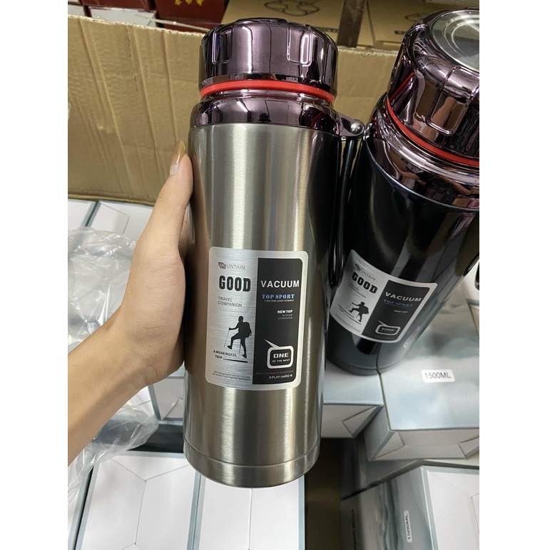 [ SIÊU TO] Bình Giữ Nhiệt 1,5 LÍT Kim Cương VACUUM GOOD GIỮ NHIỆT 12 TIẾNG Inox 304 Cao cấp