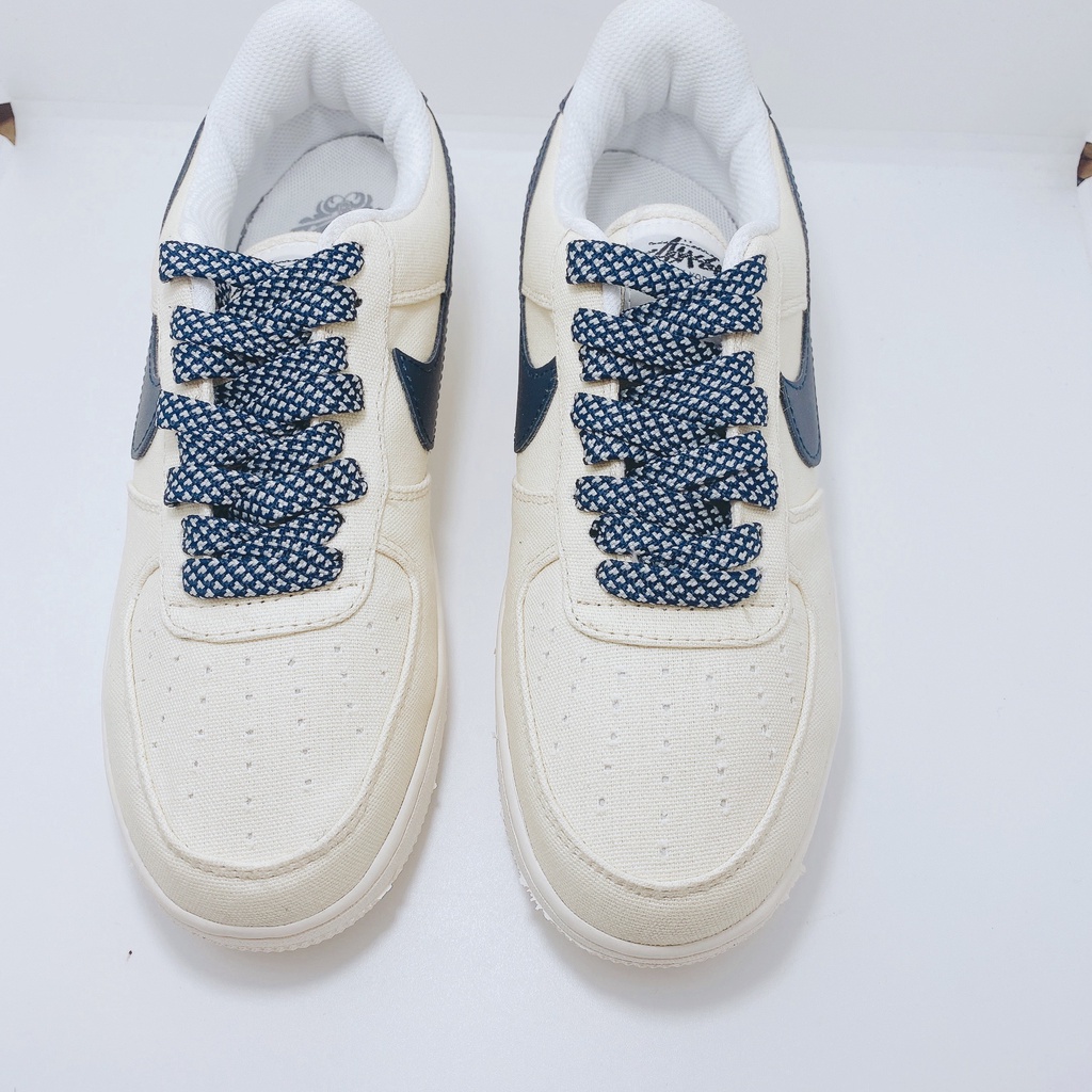 Giày Thể Thao Nam Nữ Sneaker AF1 Cổ Thấp Vải Màu Sữa Xanh Full Size | BigBuy360 - bigbuy360.vn