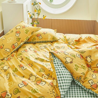 Bộ chăn ga gối Poly cotton gà con