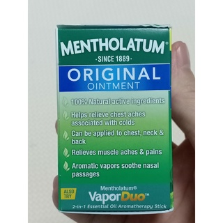 [HÀNG MỸ] Dầu cù là MENTHOLATUM 100% Natural 34g