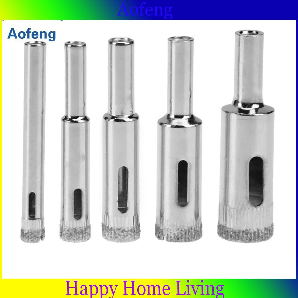 ✿Ready Stock✿[aofeng]5pcs Diamond Coated Core Hole Saw Tiles Marble Glass Ceramic Cut Bit Tool