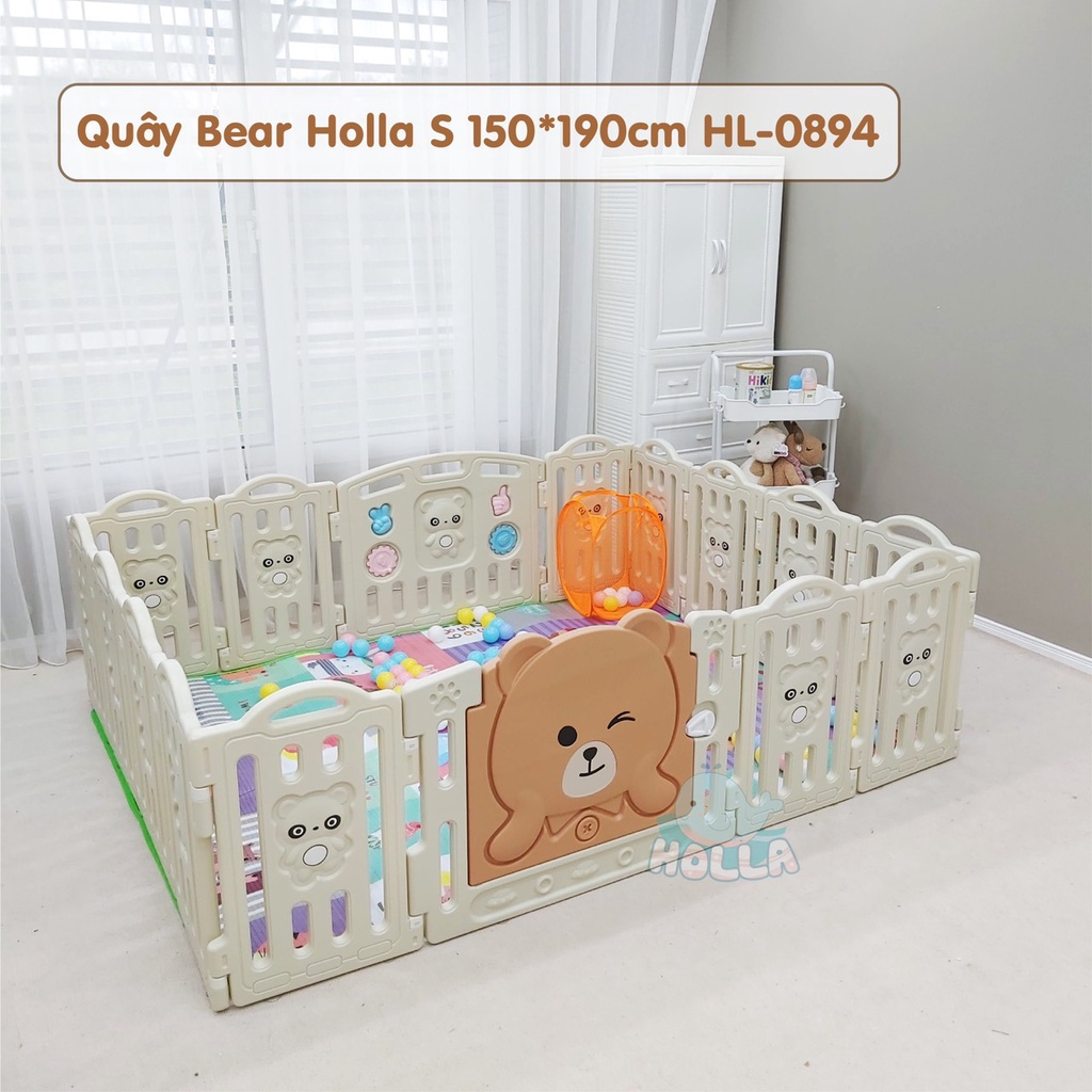 Bộ Quây Cũi Nhựa Holla Bear