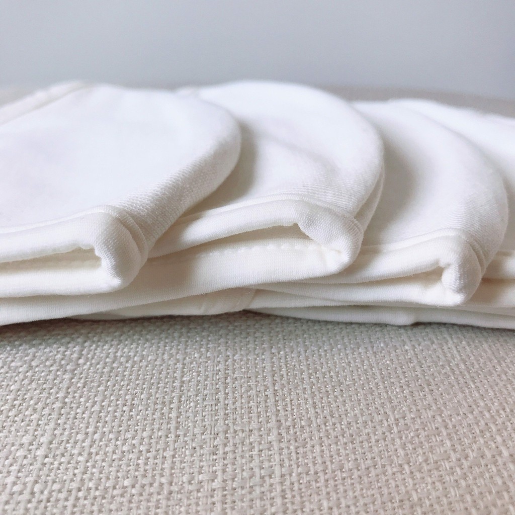 Combo khẩu trang vải người lớn CIZA cotton màu trắng 2 lớp kháng khuẩn chống bụi tái sử dụng KTKK01