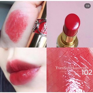 Son YSL Rouge Volupté Shine Oil-In-Stick Lipstick màu Corail Domain