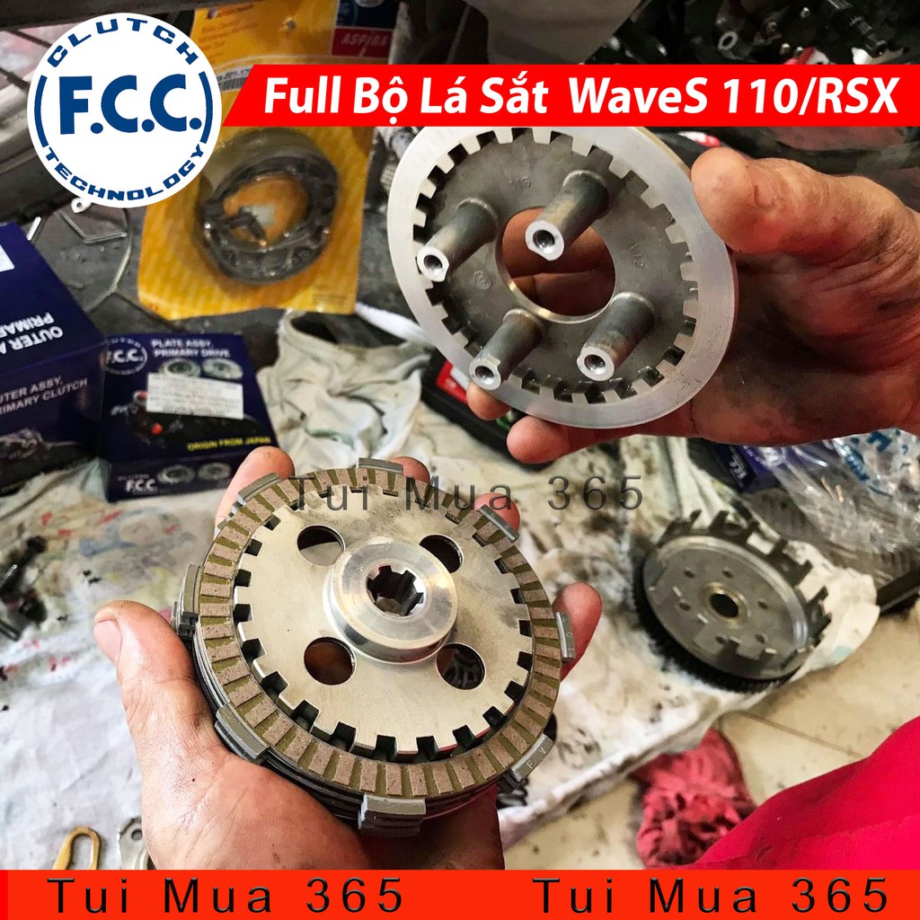 Bộ 3 Lá Sắt FCC Honda WaveS 110, Wave RSX