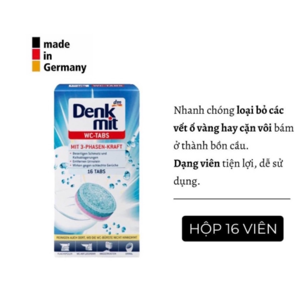 Viên thả vệ sinh bồn cầu Denkmit WC Tabs bán lẻ 1 viên