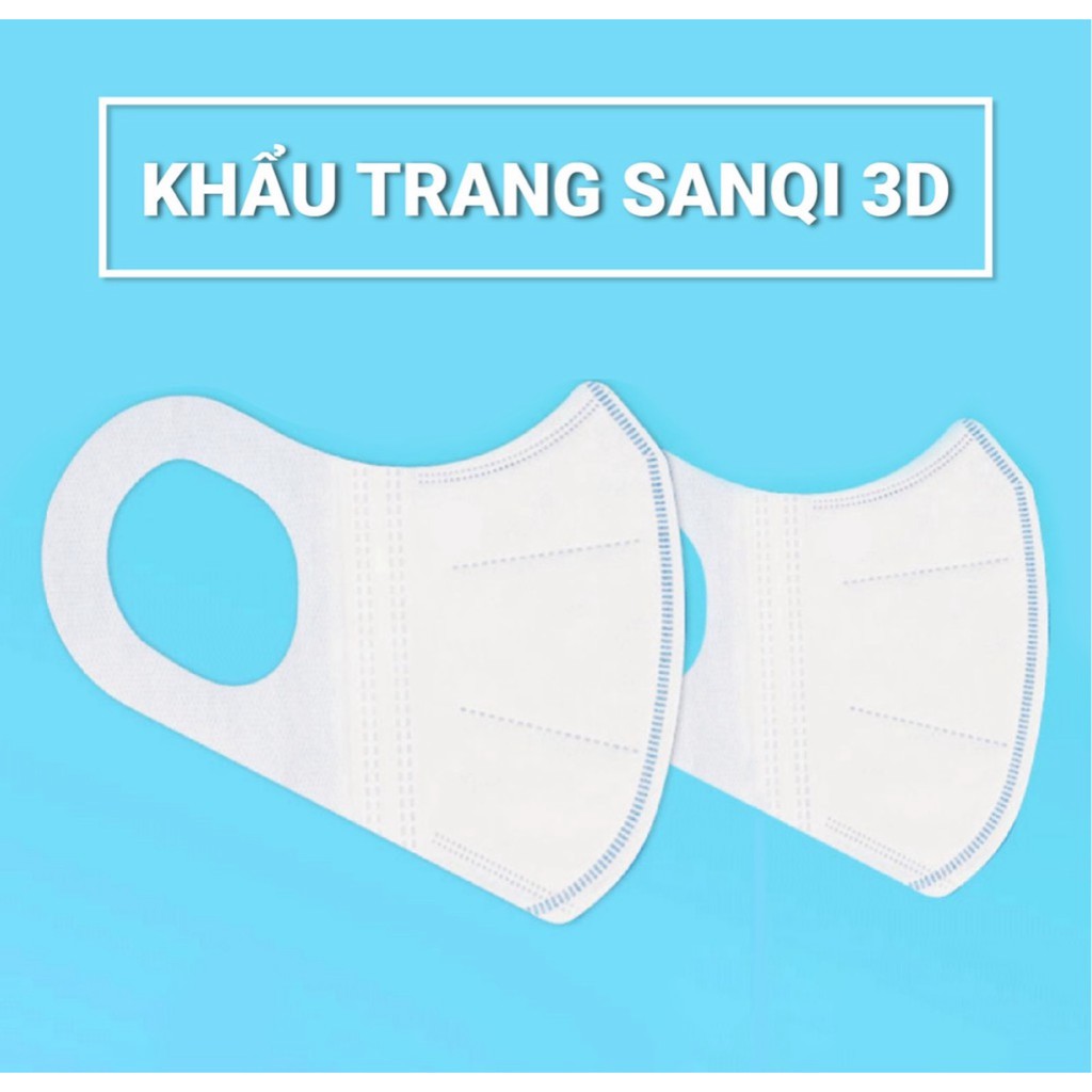 Khẩu Trang 3D Ngươi Lơn Nano Chống Ẩm Hộp 10cái [Mã VN1634]