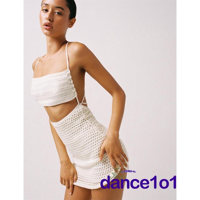 Đầm Khiêu Vũ1O1-Đầm Dệt Kim Hở Lưng Gợi Cảm Cho Nữ