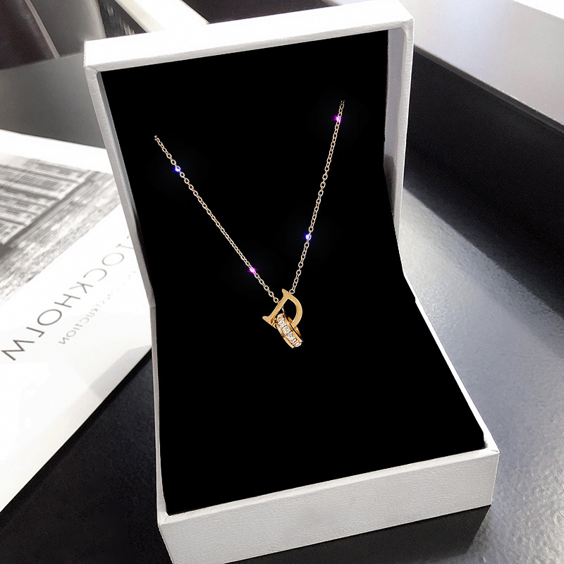 Korean Style D-face Stainless Steel Titanium Necklace
