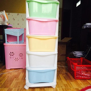 TỦ NHỰA 5 TẦNG 5 MÀU