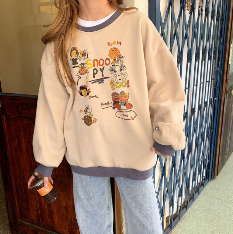 Áo Nỉ Nữ Dài Tay Có Mũ Thời Trang Hàn